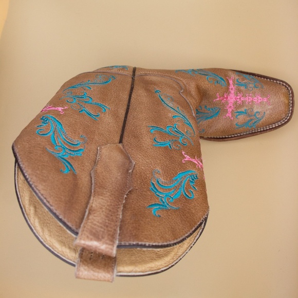 Circle G Embroidered Cross Leather Boots L5120 Women's Size 9 - Picture 5 of 11